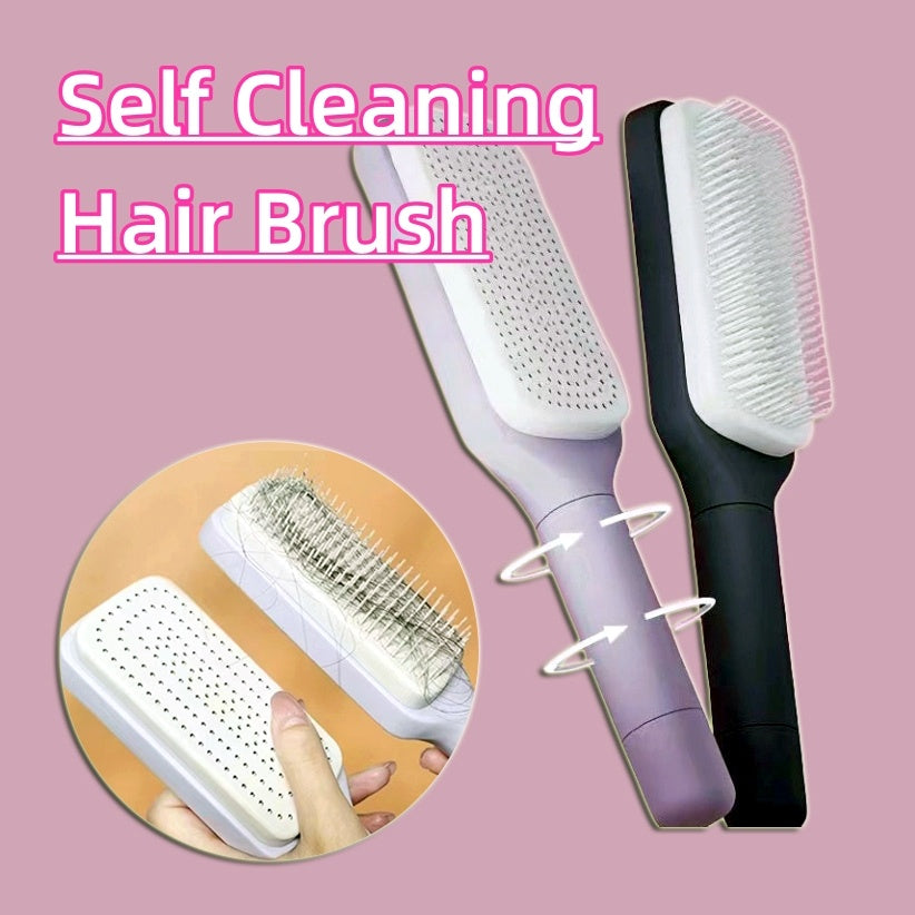 4 In 1 Self Cleaning Hair Brush New Self-Cleaning Anti-Static Massage Comb