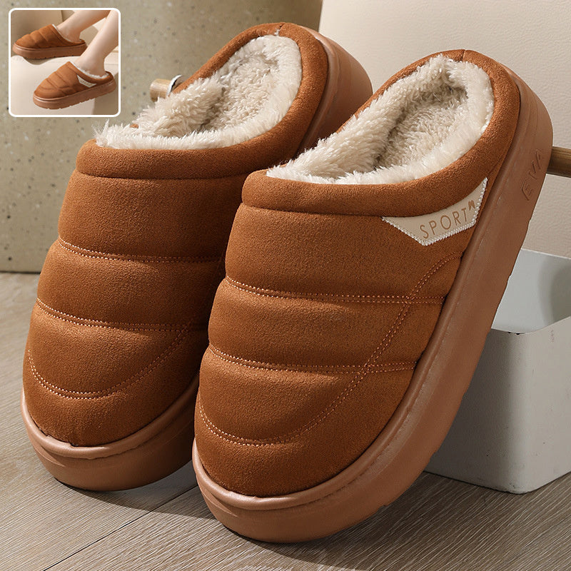 Fashion Solid Plush Slipper Winter Warm - Bedroom Slippers