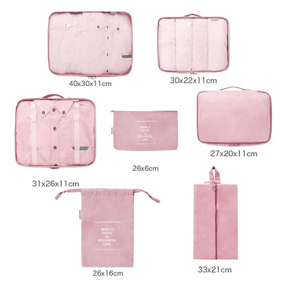 Travel Packing Cubes Set - 7 Pieces