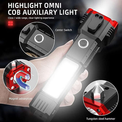 LED 3W Torch Light - 8 in 1 Torch