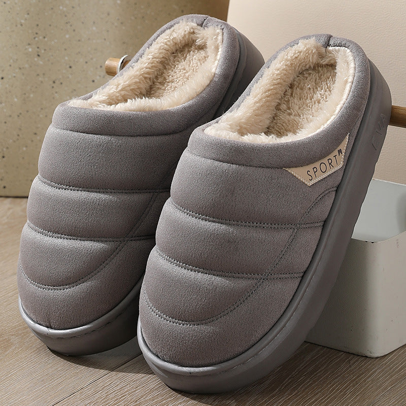 Fashion Solid Plush Slipper Winter Warm - Bedroom Slippers