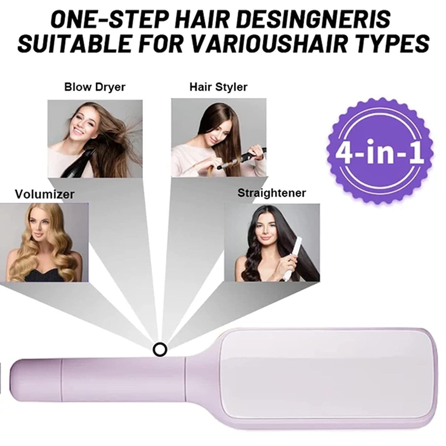 4 In 1 Self Cleaning Hair Brush New Self-Cleaning Anti-Static Massage Comb