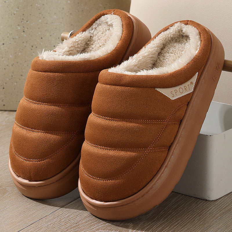 Fashion Solid Plush Slipper Winter Warm - Bedroom Slippers